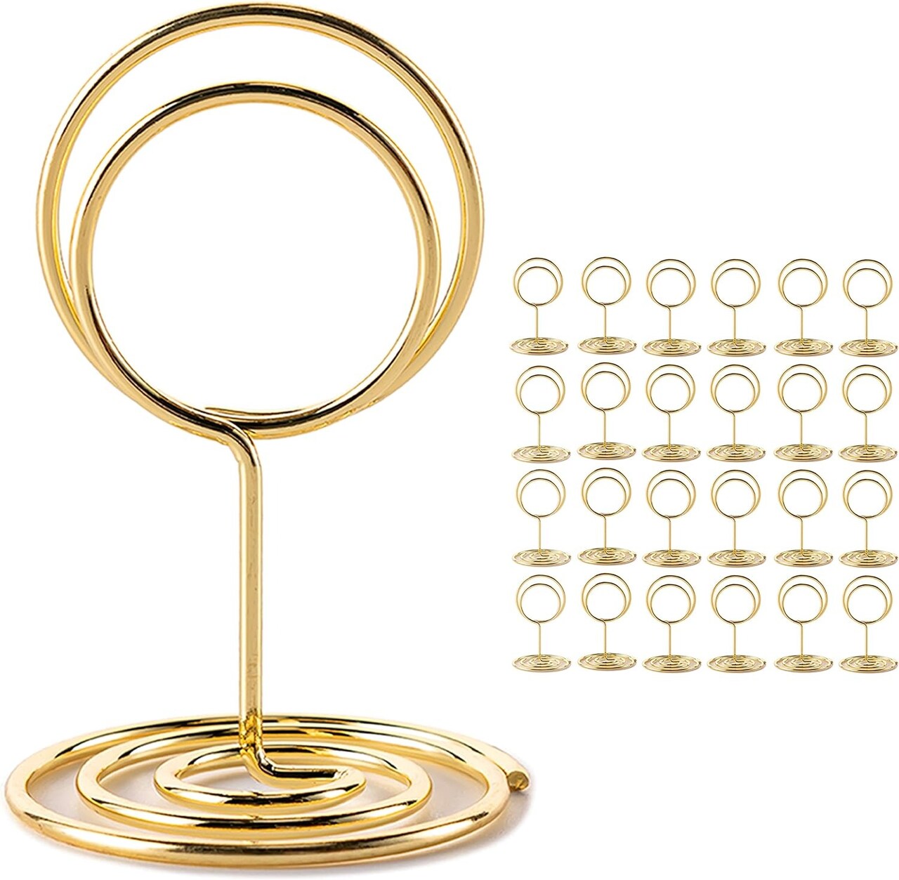 26 PCS Place Card Holders – Metal Wire Table Number & Photo Holders for Wedding, Party & Table Centerpieces